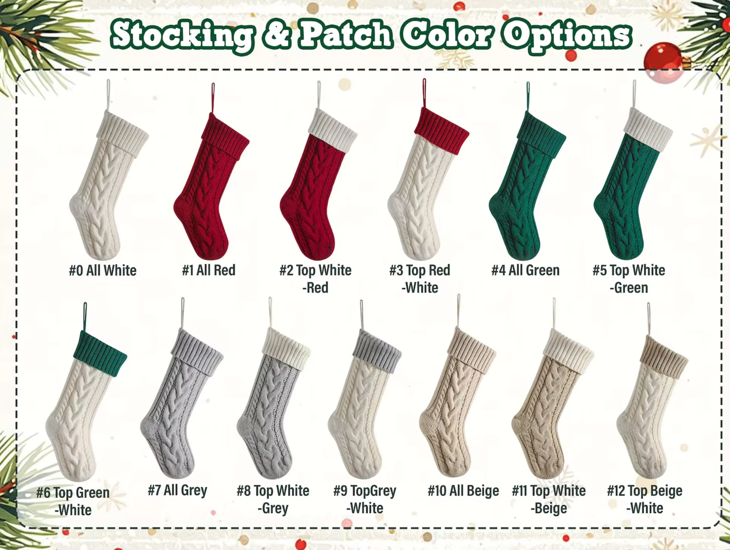 Personalized Knitted Christmas Stockings