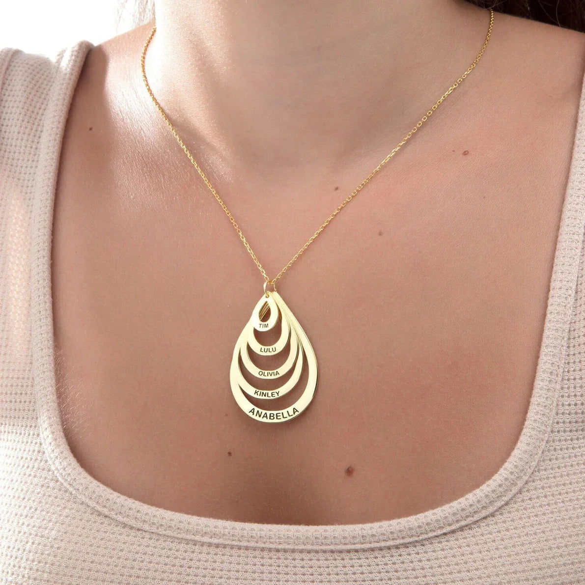 Personalized Teardrop Necklace