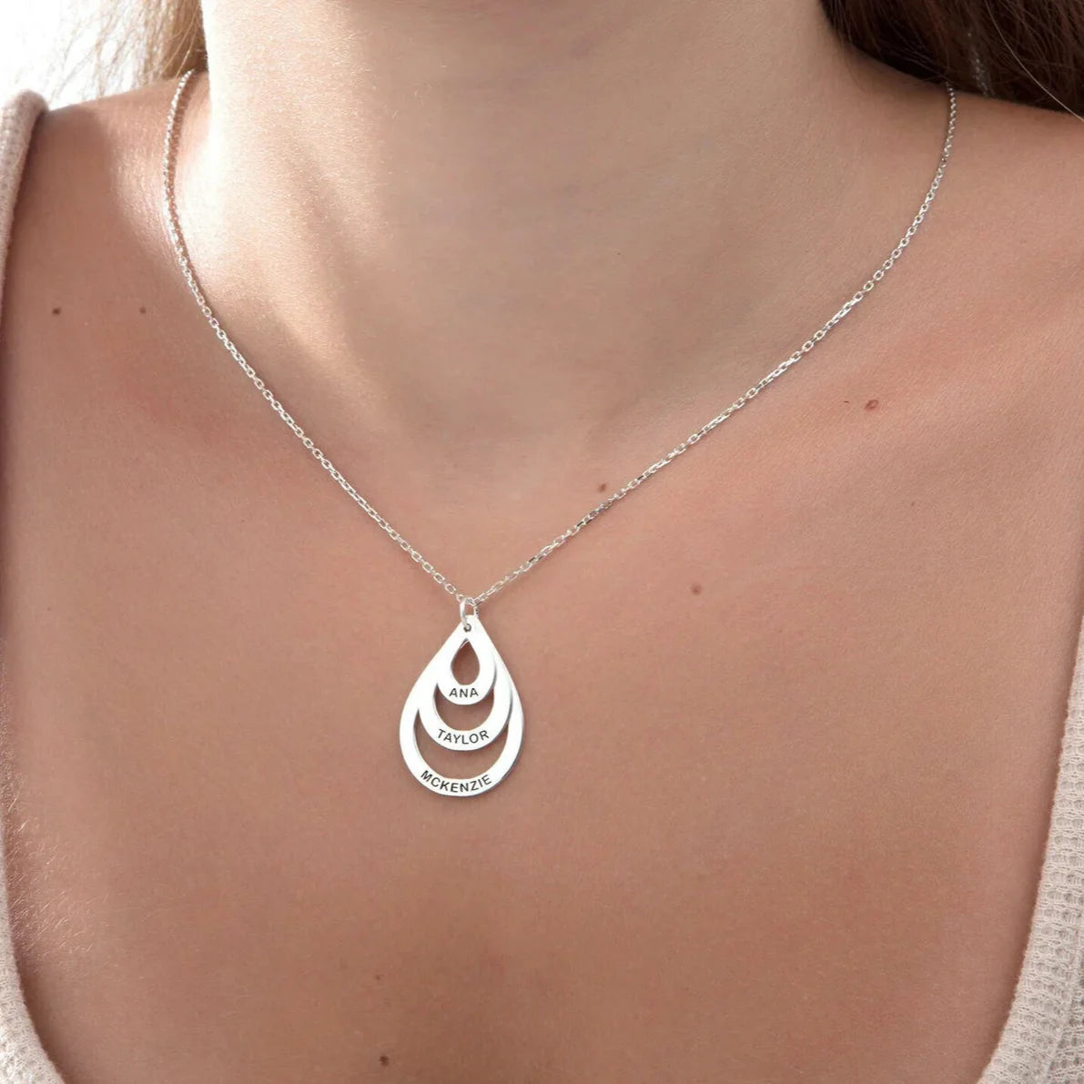Personalized Teardrop Necklace