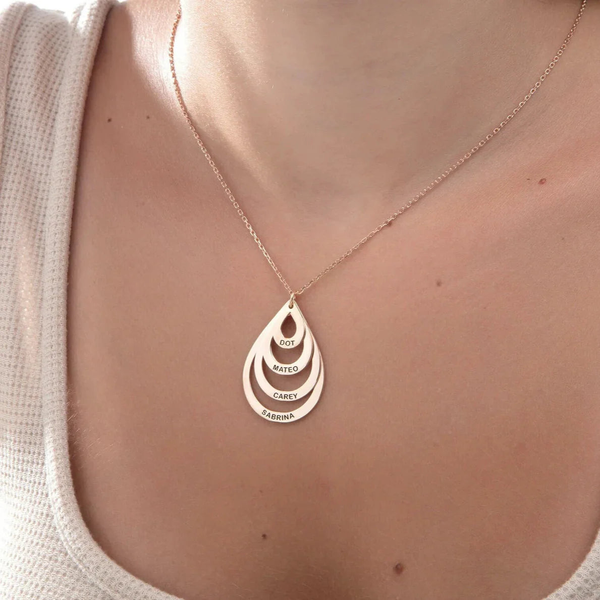 Personalized Teardrop Necklace