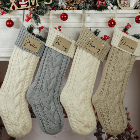 Personalized Knitted Christmas Stockings