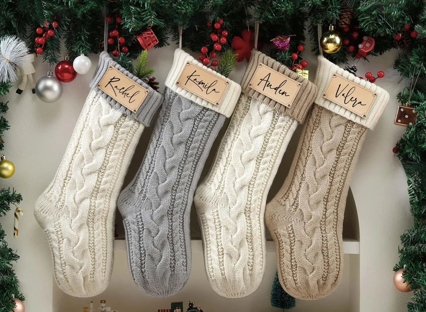 Personalized Knitted Christmas Stockings