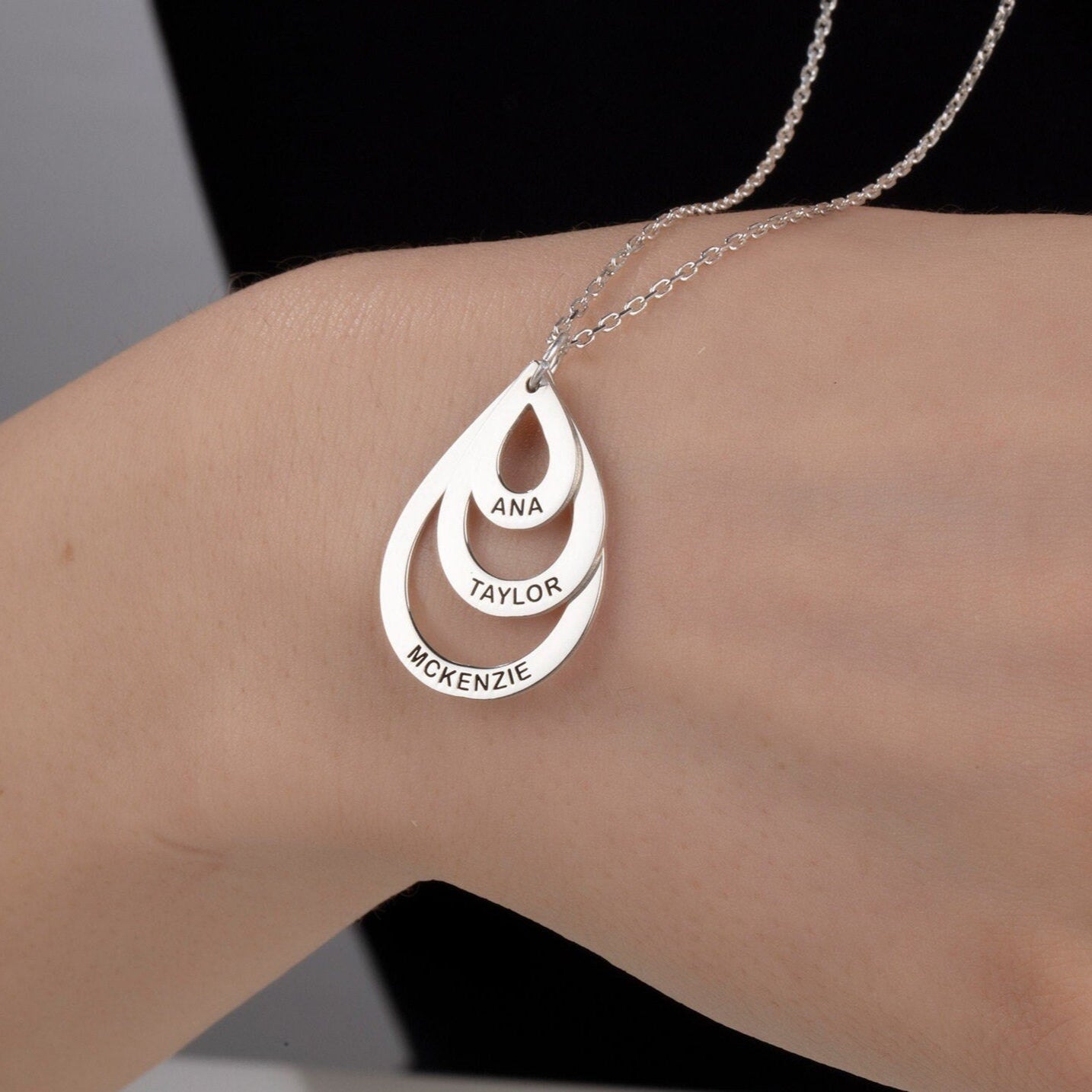 Personalized Teardrop Necklace
