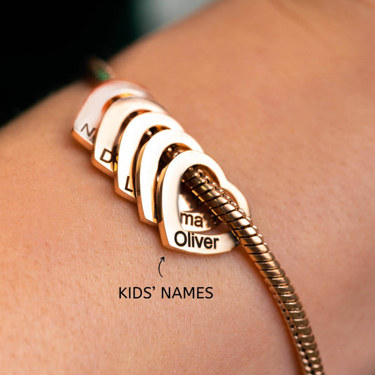 Personalized Name Heart Bracelet - 8"